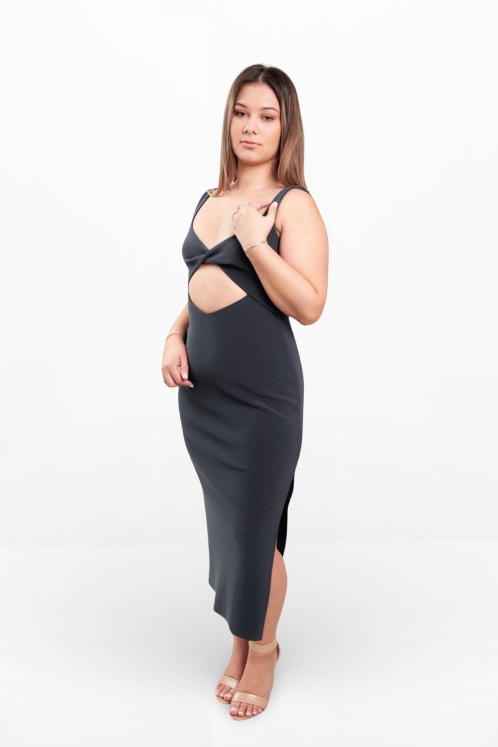 JOELLE MIDI DRESS (FOREST)