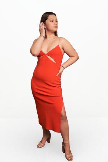 ULLA CUT OUT MIDI DRESS