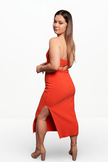 ULLA CUT OUT MIDI DRESS