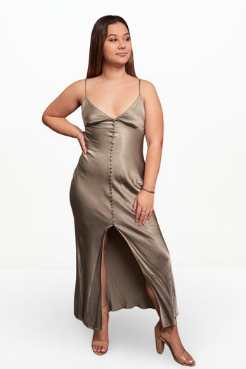 LA LUNE BIAS SLIP DRESS (SAGE)