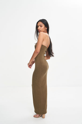 CORA STRAPLESS MAXI (KHAKI)