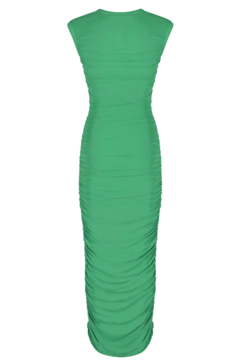 BOUNCE MESH TANK DRESS (GREEN)