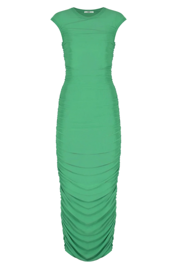 BOUNCE MESH TANK DRESS (GREEN)