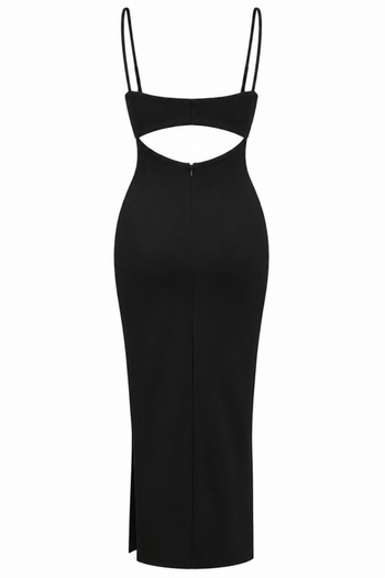 EMERALD AVENUE MIDI DRESS (BLACK)