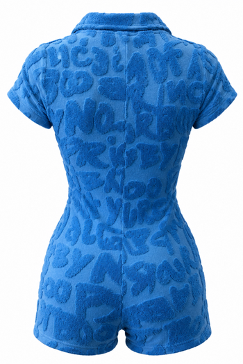 TOWELLING PLAYSUIT (BLUE)
