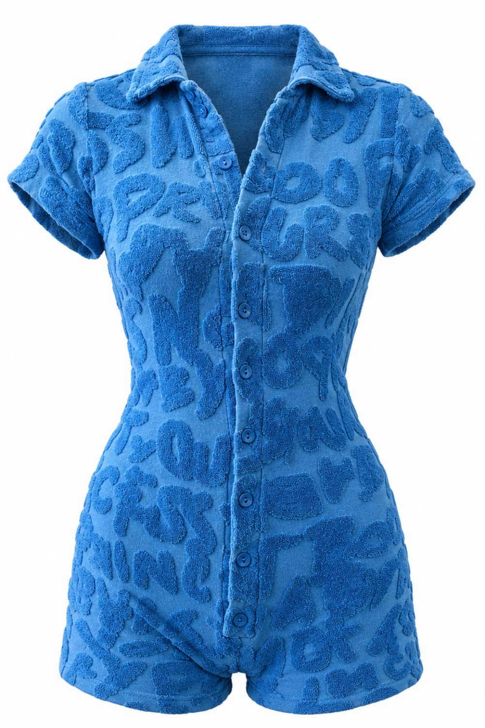 TOWELLING PLAYSUIT (BLUE)