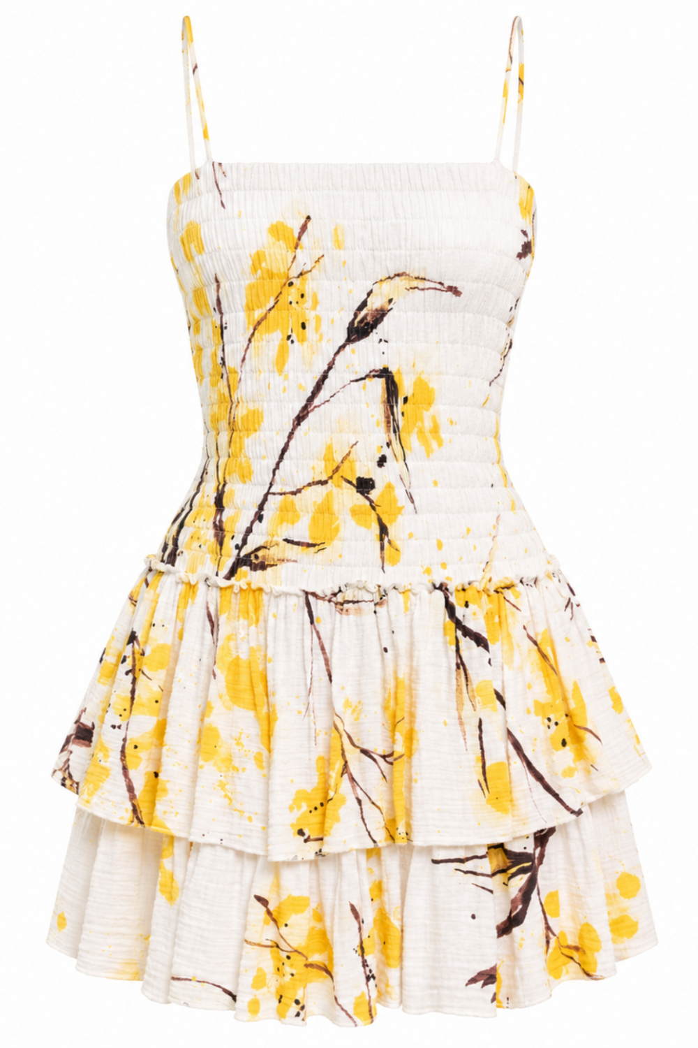 MIMOSA SHIRRED MINI DRESS