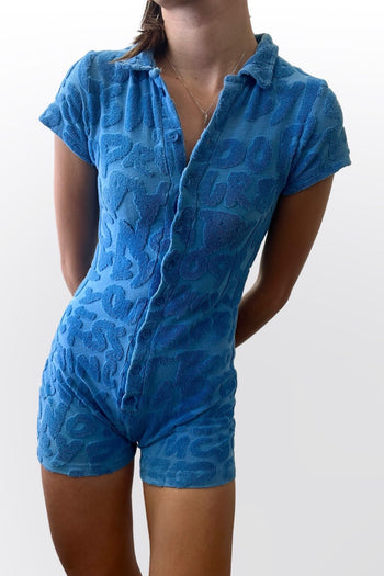 TOWELLING PLAYSUIT (BLUE)