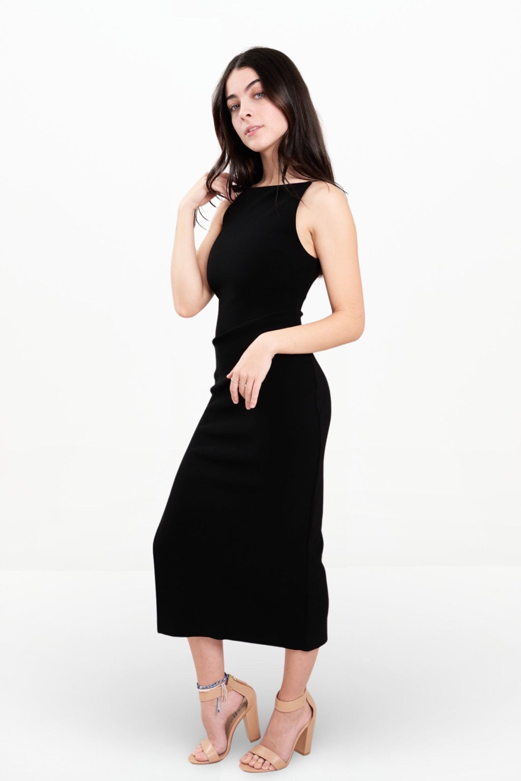 ARLETTE TUCK MIDI DRESS