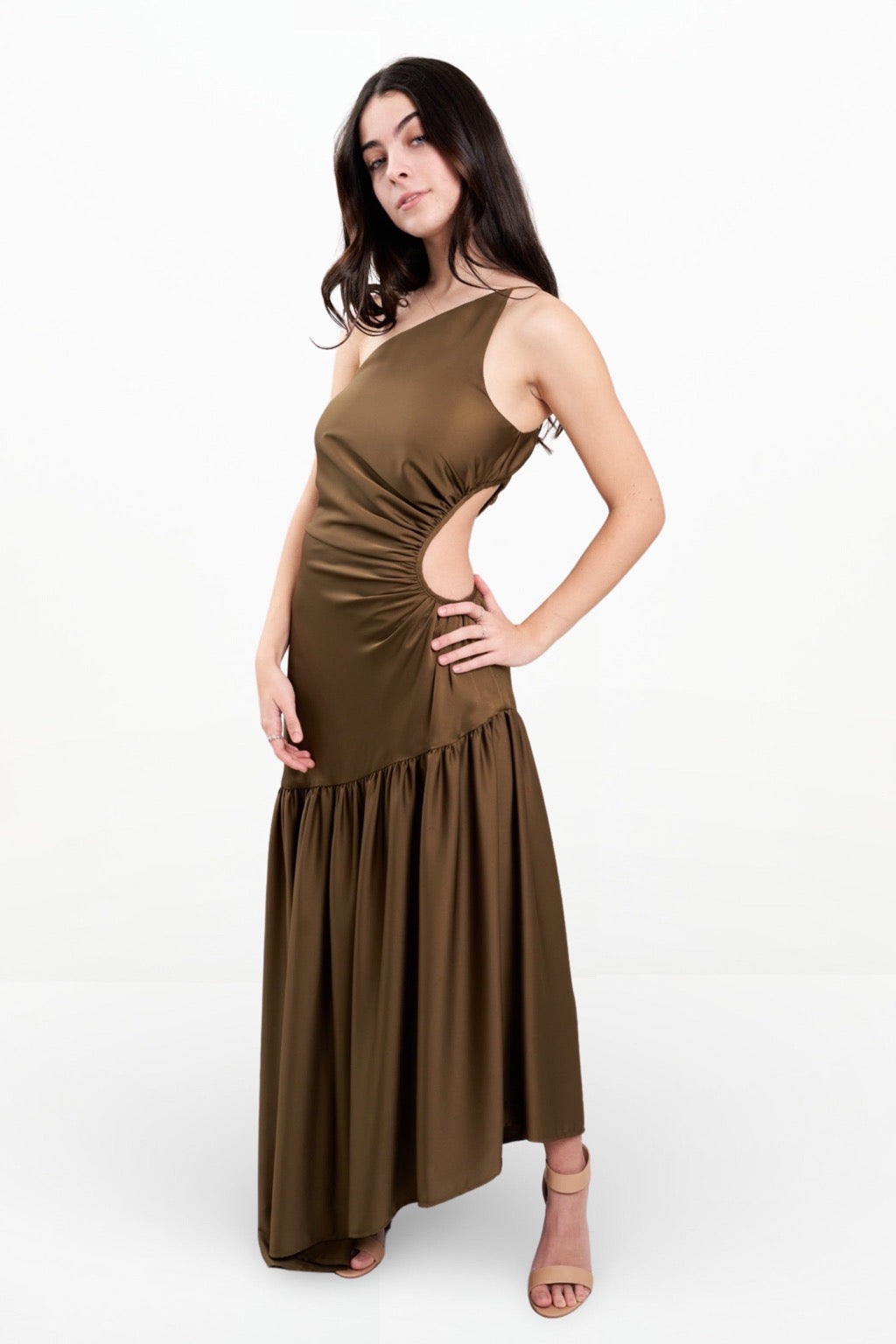 ruby bettina cut out dress Ruby - Bettina Cut Out Dress Brown