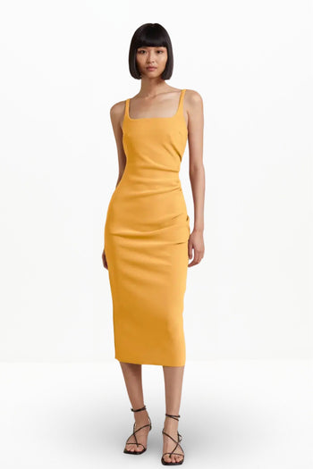 KARINA TUCK MIDI DRESS (MANGO)