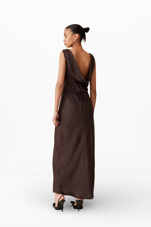 FIREBIRD COWL GOWN (ESPRESSO)