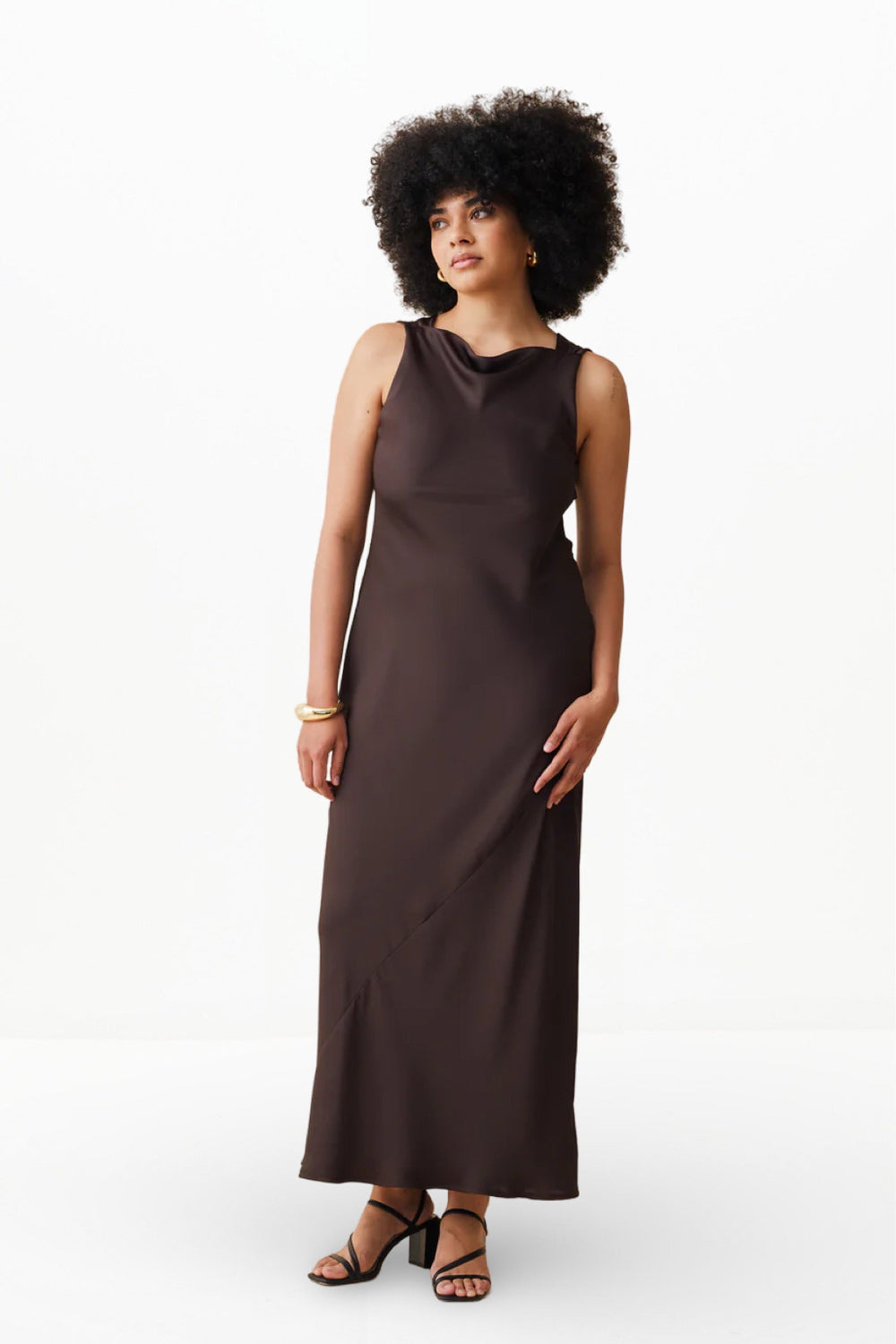 FIREBIRD COWL GOWN (ESPRESSO)