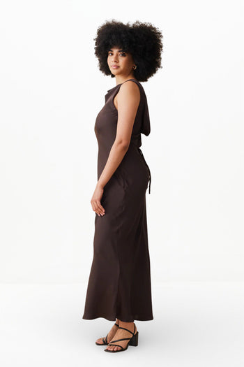 FIREBIRD COWL GOWN (ESPRESSO)