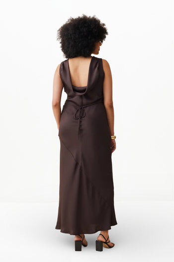 FIREBIRD COWL GOWN (ESPRESSO)