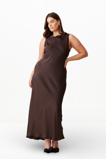 FIREBIRD COWL GOWN (ESPRESSO)