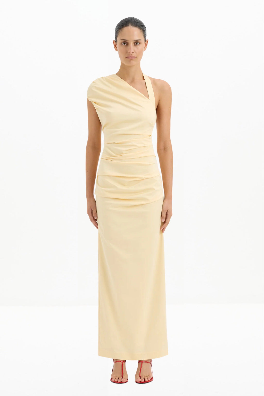 GIACOMO GATHERED GOWN (BUTTER)