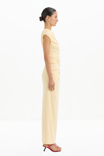 GIACOMO GATHERED GOWN (BUTTER)