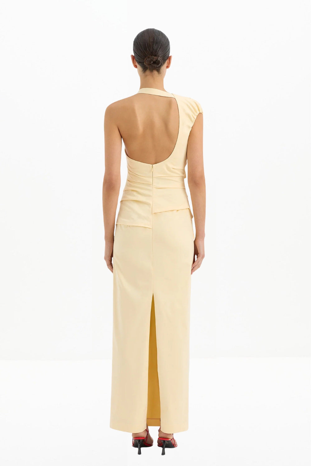 GIACOMO GATHERED GOWN (BUTTER)