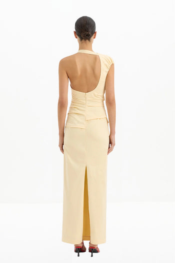 GIACOMO GATHERED GOWN (BUTTER)