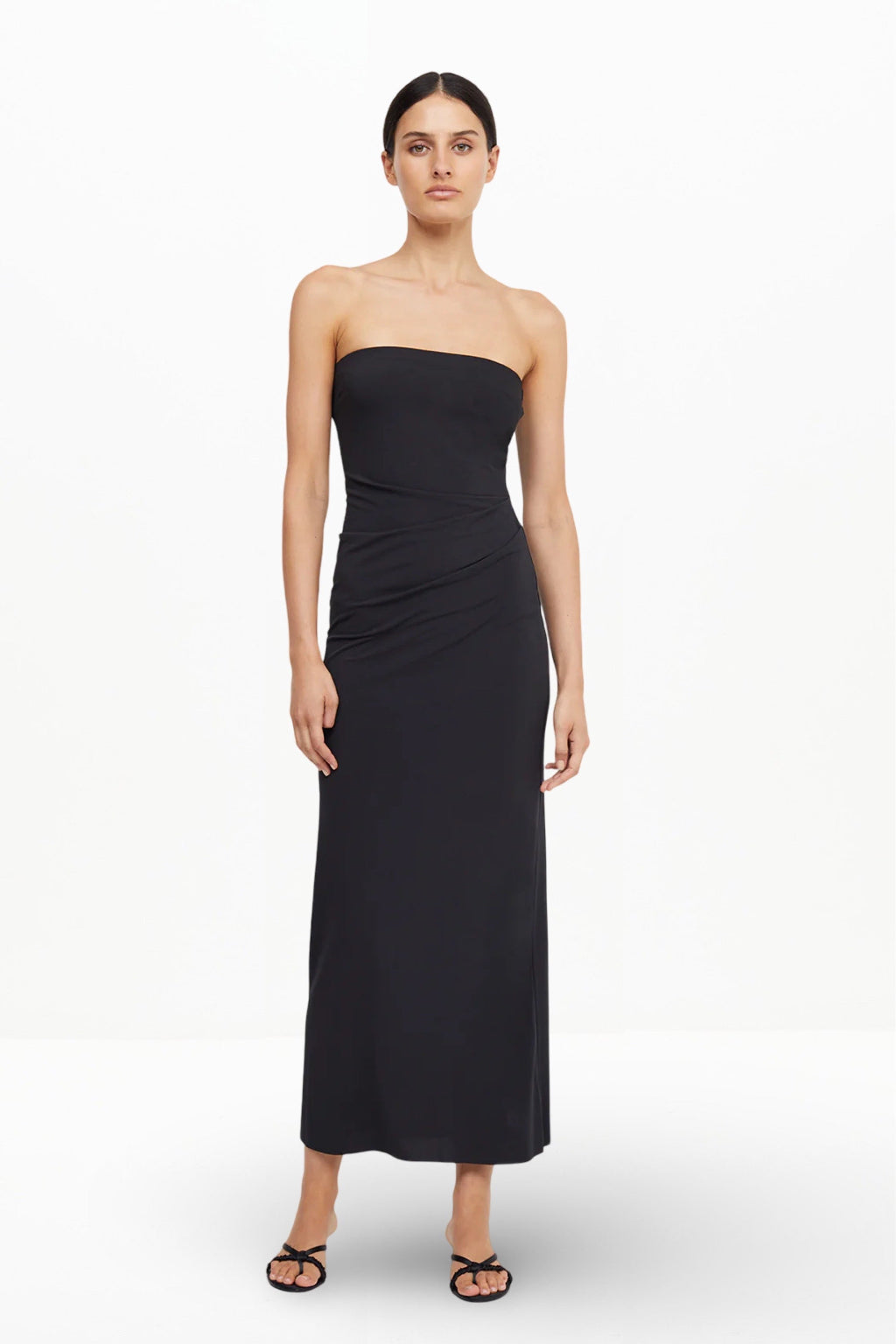 MYLA STRAPLESS DRESS (BLACK)