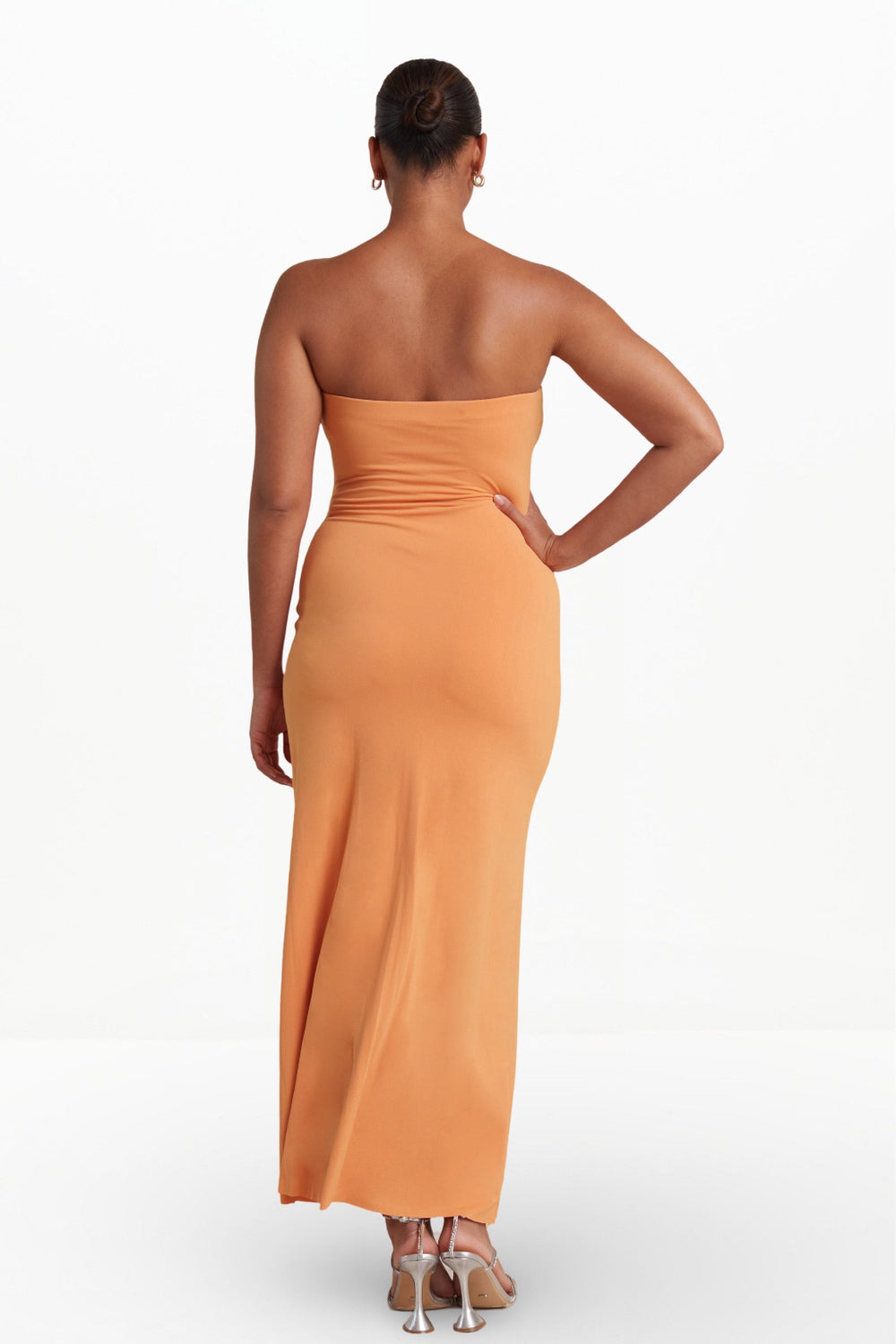 MYLA STRAPLESS DRESS (SPICED ORANGE)