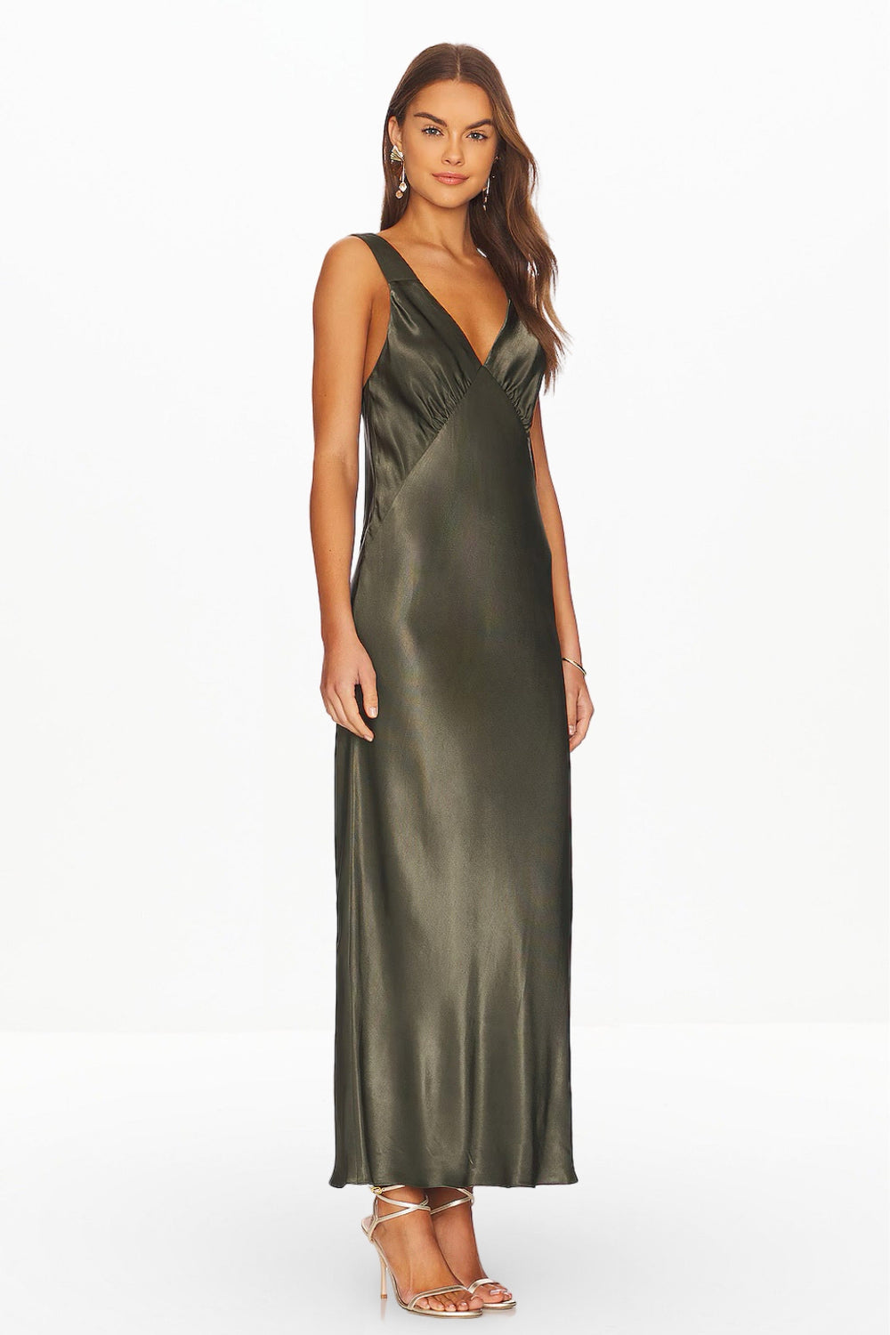 GIORGIA PLUNGED MIDI DRESS