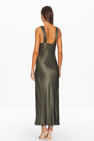 GIORGIA PLUNGED MIDI DRESS