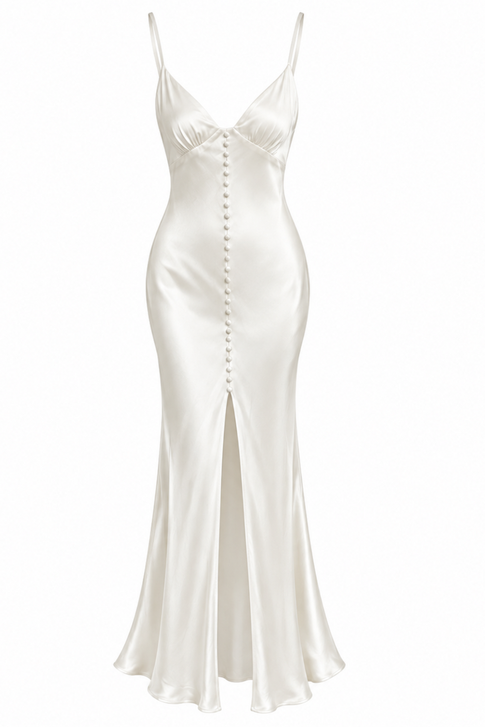 LA LUNE BIAS SLIP DRESS (CREAM)