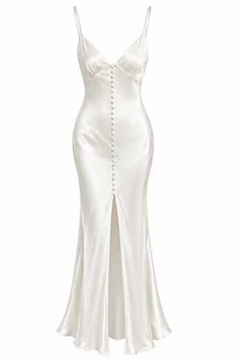 LA LUNE BIAS SLIP DRESS (CREAM)