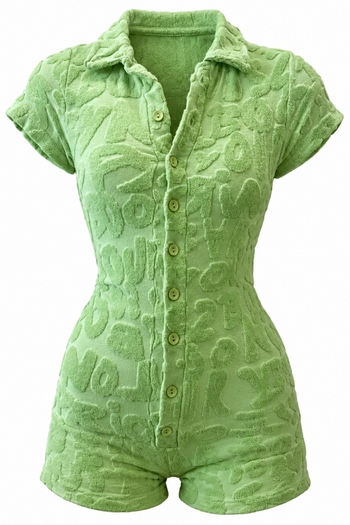 TOWELLING PLAYSUIT (PISTACHIO)