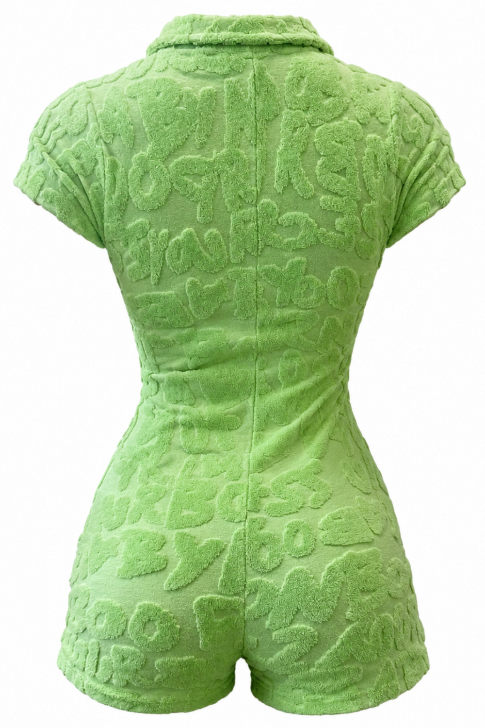 TOWELLING PLAYSUIT (PISTACHIO)