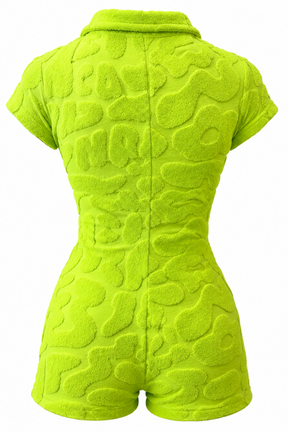 TOWELLING PLAYSUIT (LIME)