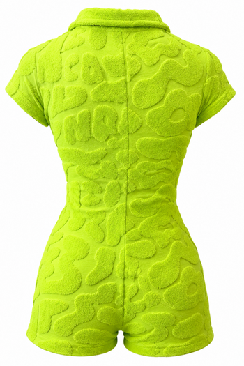 TOWELLING PLAYSUIT (LIME)