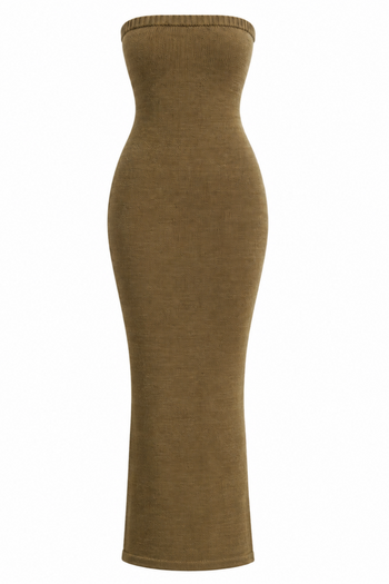 CORA STRAPLESS MAXI (KHAKI)