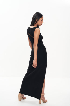 NADJA CUT OUT MAXI DRESS (BLACK) – Thread Rentals