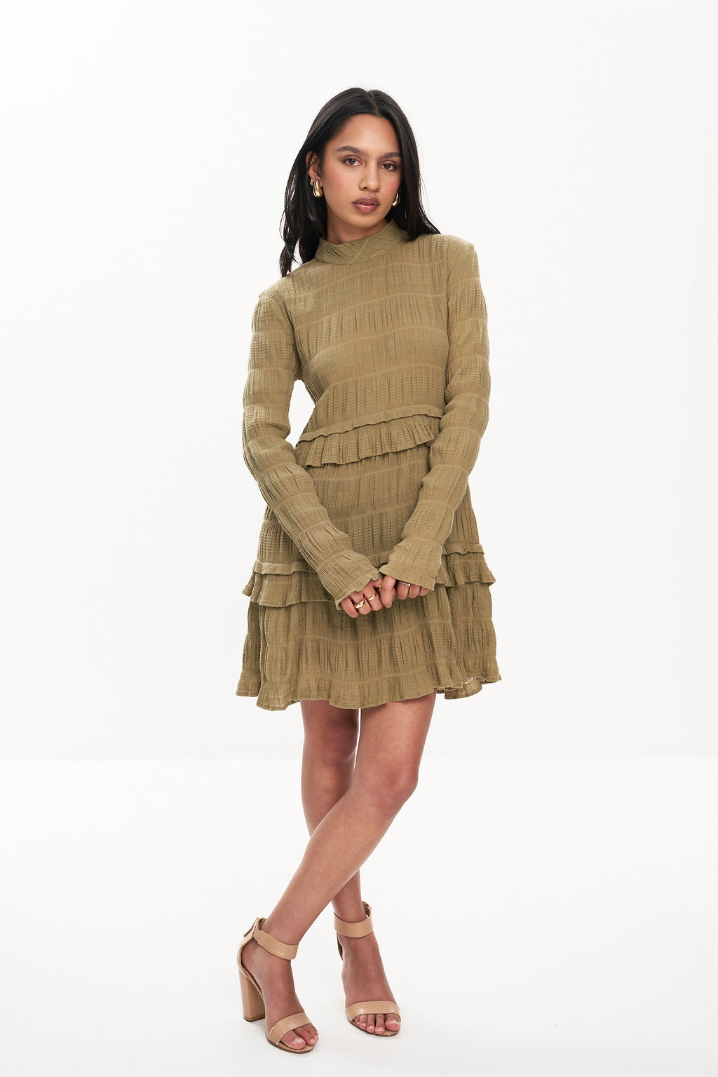 MIRELLA TIERED RUFFLE DRESS