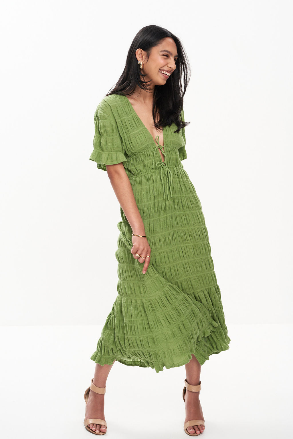 MIRELLA V-NECK DRESS (MEADOW)