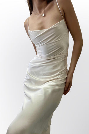 LA LUNE LACE BACK MAXI (CREAM)