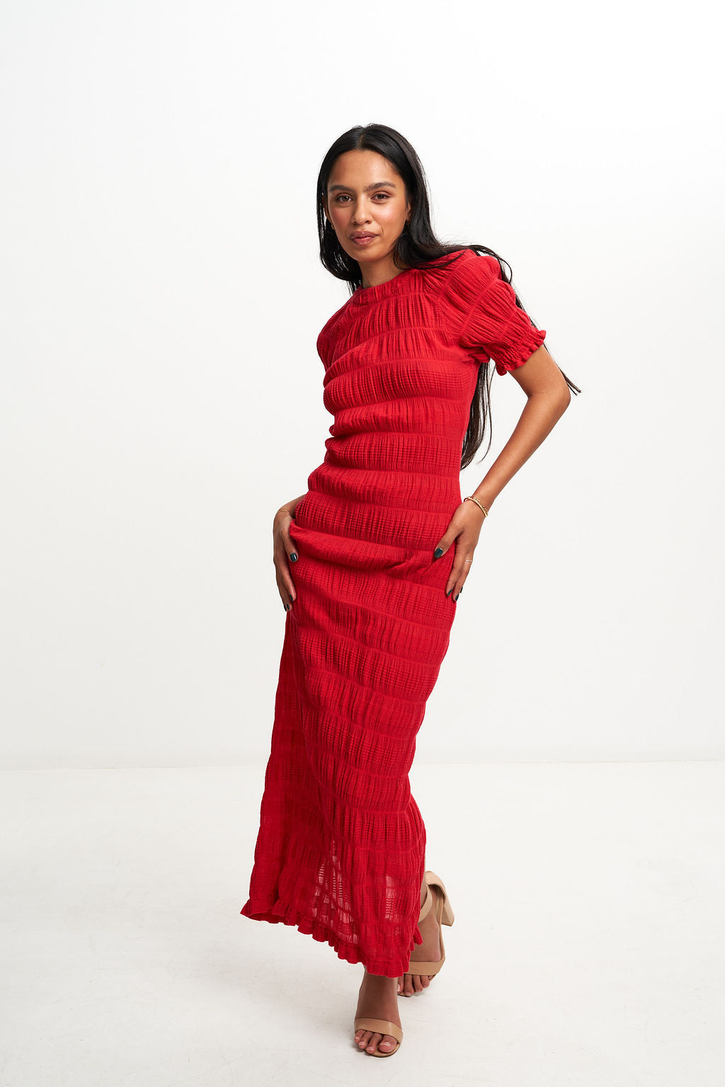 MIRELLA T-SHIRT DRESS (RED)